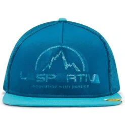La Sportiva LS Trucker Hat -ClimbPro Store La Sportiva LS Trucker Cap space blue topaz 1jpg