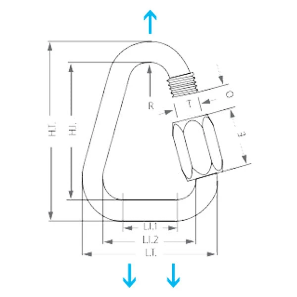 Maillon Rapide 10mm Delta - Climbing Hardware 4 Maillon Rapide 10mm Delta - Climbing Hardware - Image 2