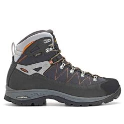 Asolo Finder GV - Mens GTX Vibram Hiking Boot -ClimbPro Store asolo finder GTX mens graphite gunmetal flame side 2
