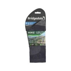 Bridgedale Mens Hike Ultra Light T2 Performance Socks -ClimbPro Store bridgedale mens ultralight merino performance crew socks navy 3