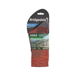 Bridgedale Mens Hike Ultra Light T2 Performance Socks -ClimbPro Store bridgedale mens ultralight merino performance crew socks orange 3