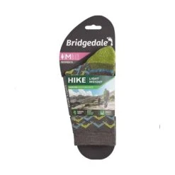 Bridgedale Womens Hike Light Weight Performance Ankle Socks -ClimbPro Store bridgedale womens hike lightweight peformance merino ankie socks brown lime 2