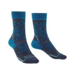 Bridgedale Womens Hike Mid Weight Performance Socks -ClimbPro Store bridgedale womens midweight merino performance boot cut socks blue pattern 1