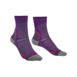 Bridgedale Womens Hike Ultra Light T2 Performance Socks -ClimbPro Store bridgedale womens ultralight merino t2 performance crew purple 1