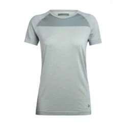 Icebreaker Womens Motion Seamless Short Sleeve Crewe -ClimbPro Store icebreaker womens motion seamless ss crew shale heather 1