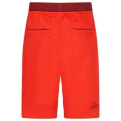 La Sportiva Flatanger Climbing Shorts - Mens -ClimbPro Store la sportiva mens flatanger shorts poppy chilli 2