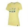 La Sportiva Icy Mountains Tee - Wmns -ClimbPro Store la sportiva womens icy mountain tee climbing apparel green banana 1