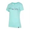 La Sportiva Peaks Tee - Wmns -ClimbPro Store la sportiva womens peaks tee climbing apparel iceberg 1