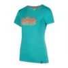 La Sportiva Retro Tee - Wmns -ClimbPro Store la sportiva womens retro tee climbing apparel lagoon 1