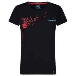 La Sportiva Windy Tee - Womens -ClimbPro Store la sportiva womens windy tee climbing clothing black 1