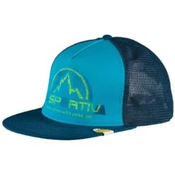 La Sportiva LS Trucker Hat -ClimbPro Store la sportiva climbing clothing LS trucker hat opal tropical blue