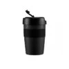 Lifeventure Insulated Coffee Cup 340ml -ClimbPro Store lifesystems lifeventure reusable coffee mug 350ml black lid open