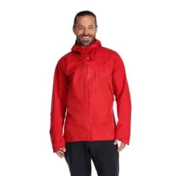 Rab Firewall Jacket -ClimbPro Store rab mens firewall waterproof jacket ascent red 1