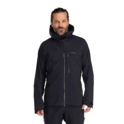 Rab Firewall Jacket -ClimbPro Store rab mens firewall waterproof jacket black 1